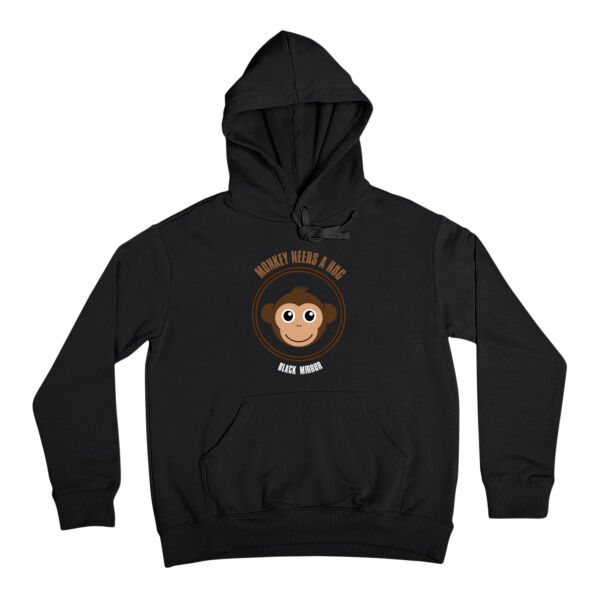 Black Mirror Monkey needs a hug hoodie Thumbnail