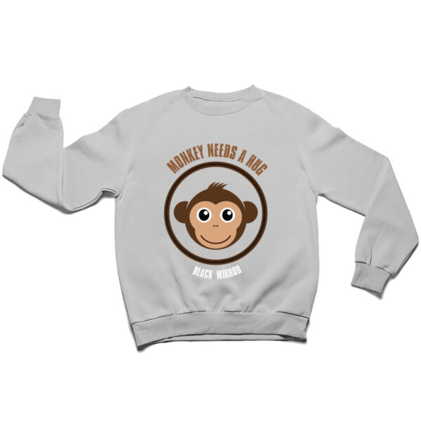 Black Mirror Monkey needs a hug sweater Thumbnail