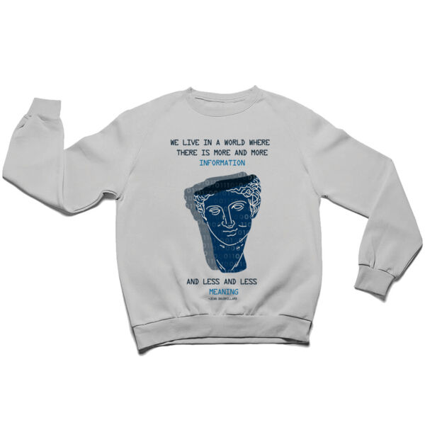 Jean Baudrillard quote sweater Thumbnail