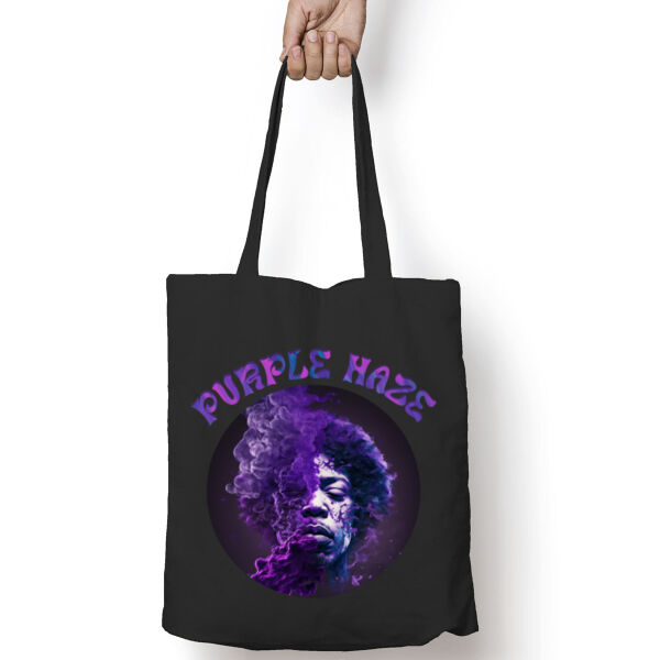 Jimi Hendrix Purple Haze Tote Bag With Pocket Thumbnail