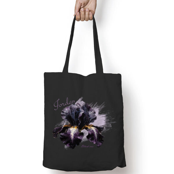 Black iris tote bag  Thumbnail