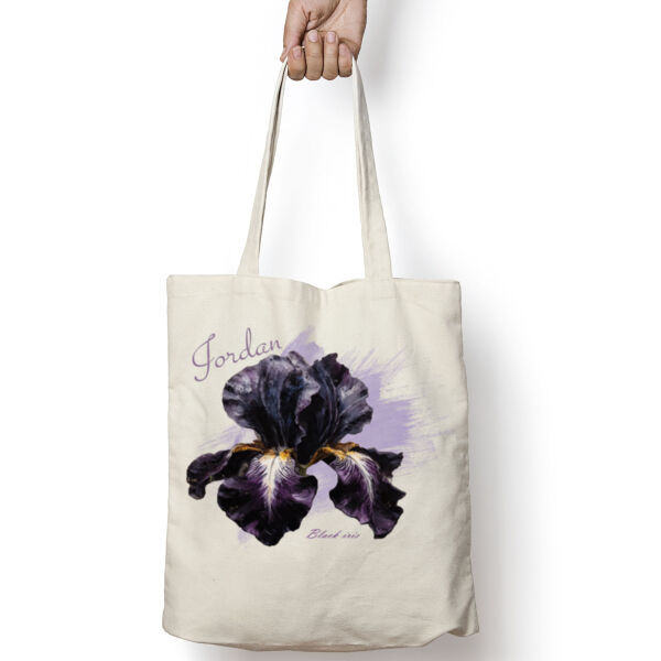 Black iris tote bag  Thumbnail